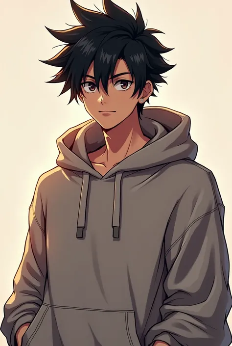 Create me a male anime avatar for TikTok videos with a hoodie