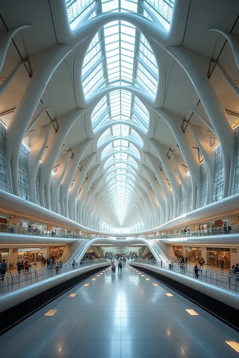  Create a train station in the style of Santiago Calatrava and its structure influenced by MAAT (  art and architecture museum  )Lisbon  