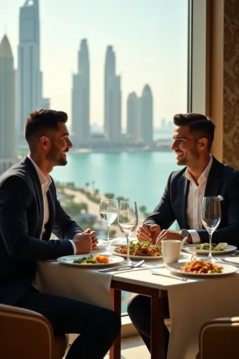 Andrew tate eat lunch with Ronaldo in the dubai