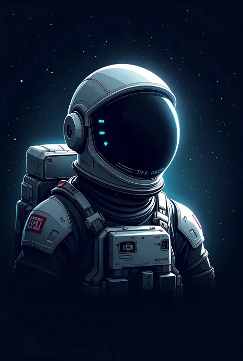 Logo with Astronaut wearing a virtual reality helmet 