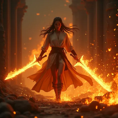 🔥 "Blade of Eternal Flame" 🔥
With every step, her fiery blade ignites the air, cutting through darkness with ferocious elegance. What battle has awakened such fury in her soul?