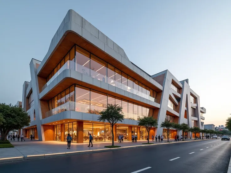 ORIGINAL AND MODERN DESIGN OF A FAÇADE OF A SHOPPING MALL IN ICA IN THE PANAMERICANA SUR