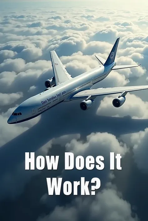 image of a plane flying with a text written in Portuguese” HOW IT WORKS ?``