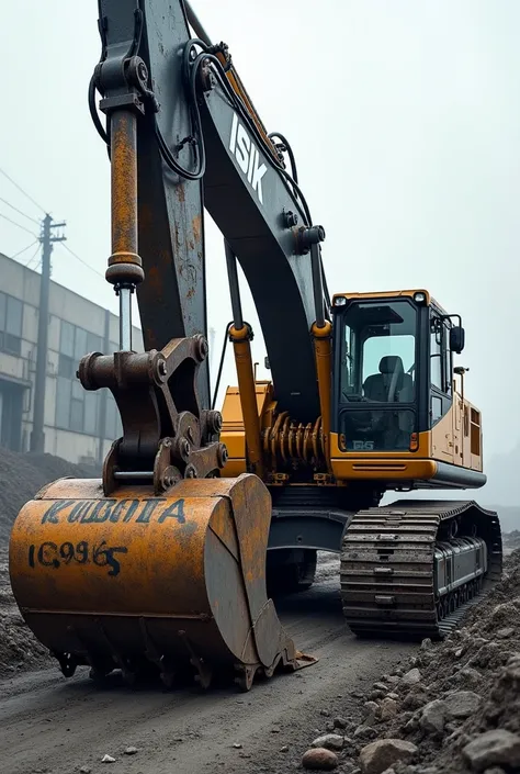 Huge ISIK branded excavator logo bucket model with kubota u56-5 lettering bucket ic ice