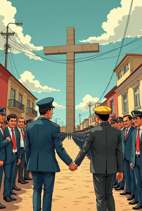  CARTOON THAT EXEMPLIFIES SIMILARITIES AND DIFFERENCES BETWEEN WHAT HAPPENED IN ECUADOR AND PERU ,  regarding cross death . that is to say,  what happened with the former president of Peru , pedro castillo;  and the president of Ecuador , Guillermo Lasso ....