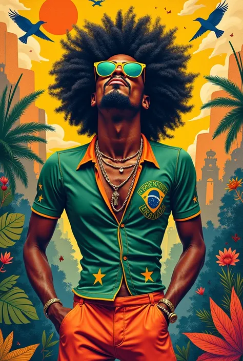 Make a cover that represents Brazilian funk music and the country of France
