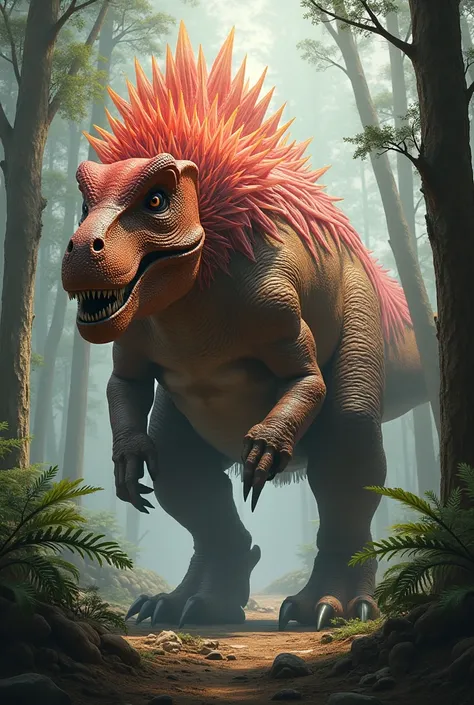 dinosaur with feathers and he is big carnuvire but smallwe than trex