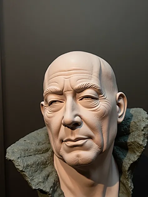 A stone bust with my face from the picture 