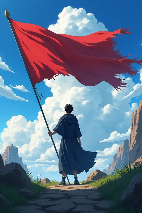 Anime with a big flag