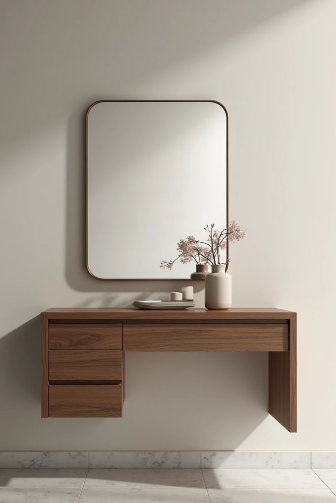 Give me the measurements of a floating dressing table 80 cm long and 40 cm long with two drawers of 40 cm each