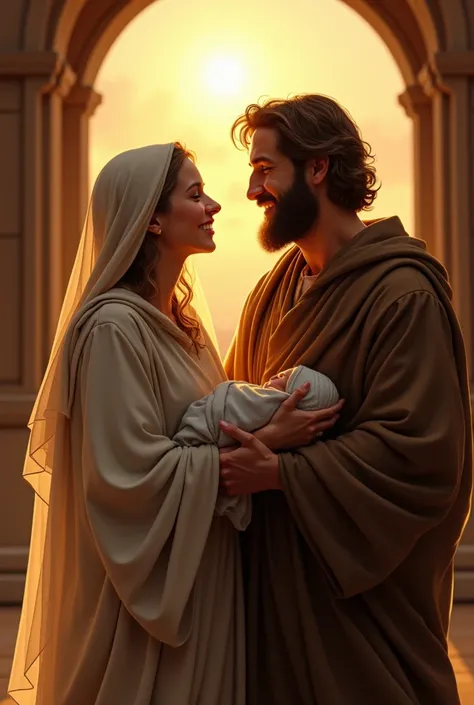 María and José smile in the portal of Bethlehem
Seeing so much love

