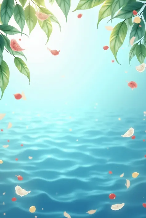 masterpiece,  best quality , ( very detailed CG unity 8k high resolution wallpaper) ( best quality ), ( best illustration), ( best shadows ) nature&#39, blue sea, delicate leaves petals of various colors falling in the air light tracking, Super Detailed --...