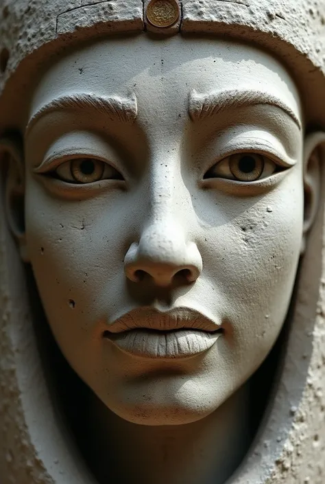    K showed me the face of a Moaybi statue with a high resolution of 4


