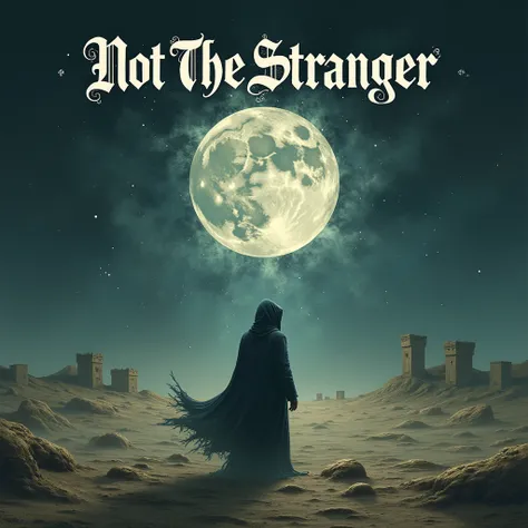 A cover artwork that reads the song "Not The Stranger" and the subtitle "(Short Version)" in the Gothic text font, with big size, the title, and subtitle of the song and placed prominently at the top. The font style is elegant and flowing, with intricate d...