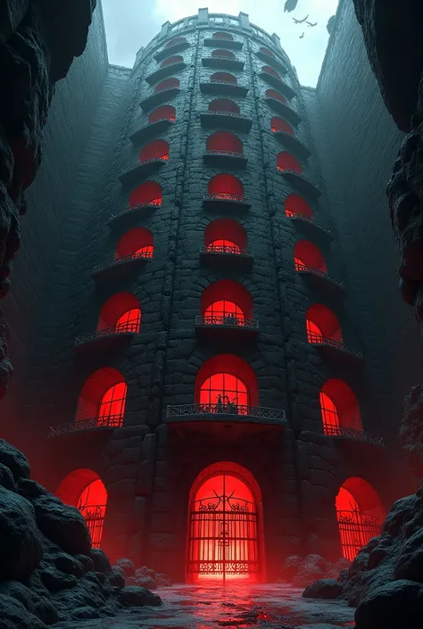 A nine-story underground prison that looks like the nine gates of hell