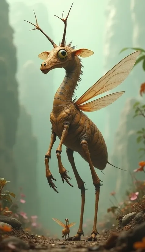 Winged cockroach of a giraffe