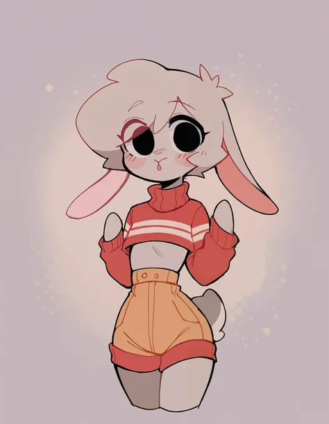 score_9,score_8_up, score_7_up, Best quality , Very detailed illustration, (Anthropomorphic furry rabbit boy:1,7) , tousled voluminous hair, Playful look, Slim, ideal body, thin waist, wide hips, Simple drawing, Artifyber style, pastel flat colors, Cute, ...