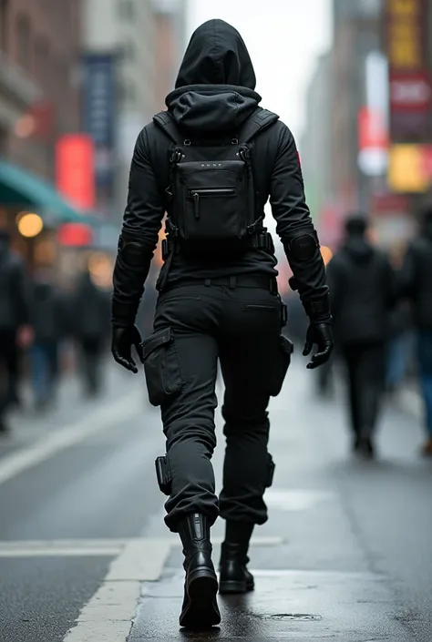 Agent wearing tactical streetwear clothing