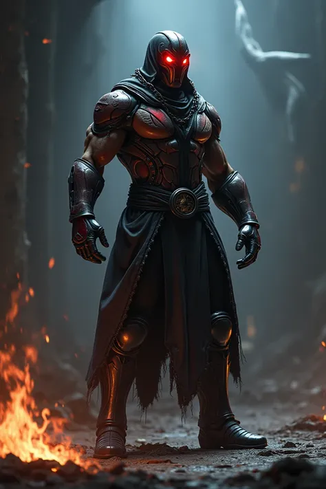 Prompt:
"A powerful and ruthless warrior from Mortal Kombat, Sektor, stands in a dark, gritty arena. His cybernetic body gleams under the dim lights, a menacing red glow emanating from his mechanical eyes. The air crackles with tension as he faces an oppon...