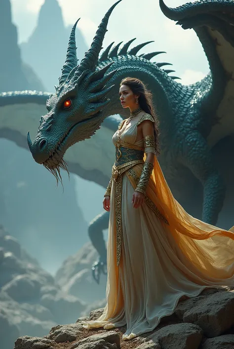 WOMAN WITH DRAGON