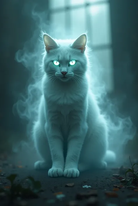 a cat with ghost