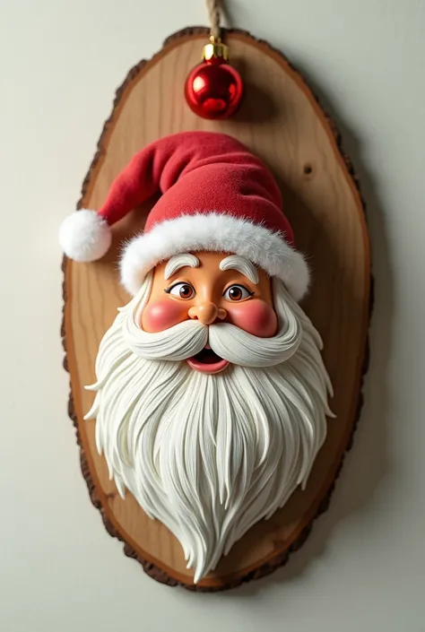 Un pere noel boule platede noel découpe bois