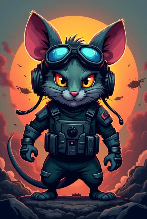  I would like a gamer logo for my YouTube channel with a war theme, And name Naanaan and make it after a mouse 