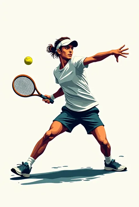 Illustration of a Paddle player for a t shirt design