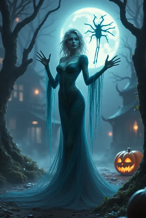 alia, aquí tu personaje 🎄🎃
Tu personaje se llamaría Azura. 🌌 In Halloween Earth ,  would be the creator of illusions ,  capable of transforming nightmares into spooky dreams .  Your best friend would be the Pumpkin Man , Jack Skellington. 🎃  Azura helped J...