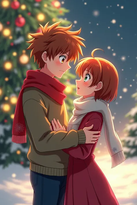 Syaoran Li and Sakura at Christmas