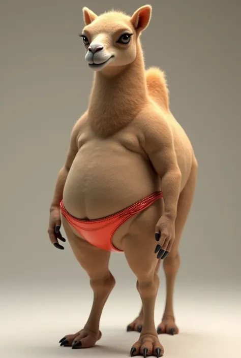 Anthropomorphic gurry camel toe g string panty