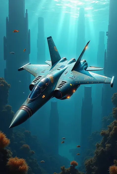 Subnautica style fighter jet