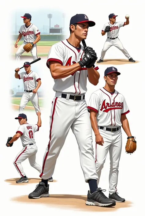  Description of the drawing
Baseball player :  The drawing should show a male baseball player with a serious and focused expression .  that it doesnt have a style cartoonish or exaggerated ,  but rather realistic and detailed .
uniform: The player must be ...