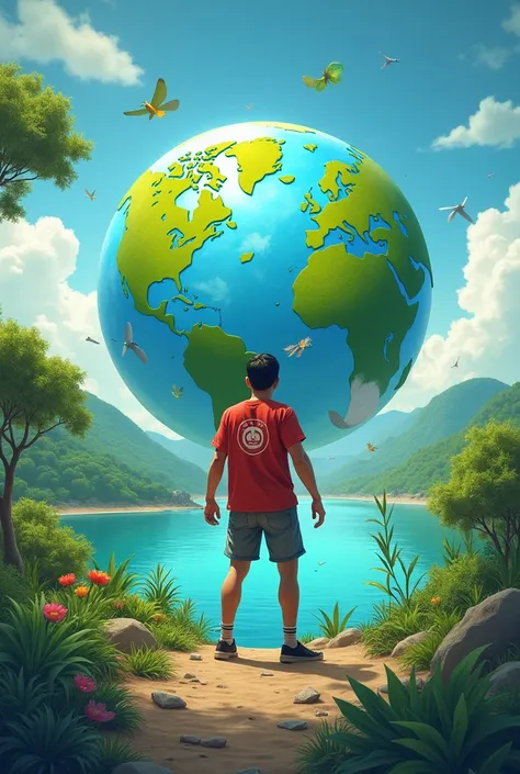 Creame una imagen del medio ambiente que contenga "BE A HERO, NOT AZERO!
Want ti sabe the planeta?
Think green! Know where your trash goes. Keep our world clean! "