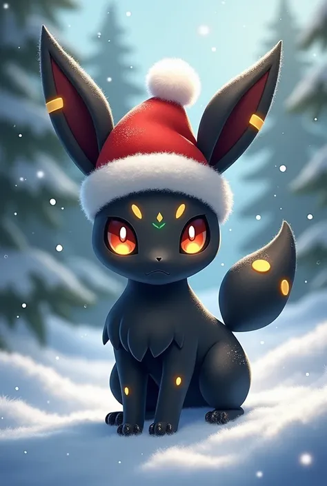 Umbreon with Christmas hat