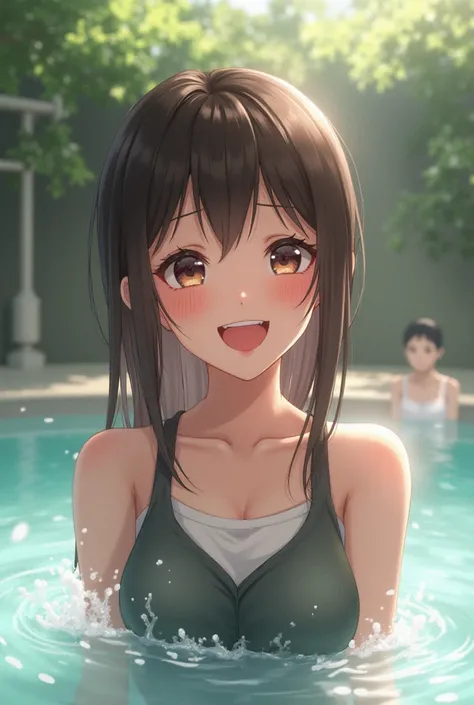  high school girl 　a lot　mixed bathing　Dazzling Smile