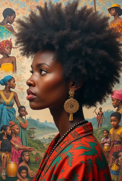 Make me a collage with 100 photos that are about Afro-descendant culture