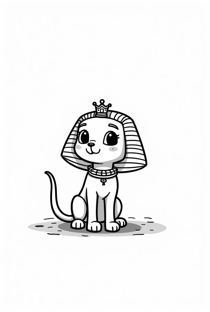 Generate a simple black and white coloring image for a not so golden cartoon with the following sentence

 *" Although I was discovered by many ancient civilizations ,  one of the key moments was in Egypt around 4000 a .C. Since then,  I have been coveted ...