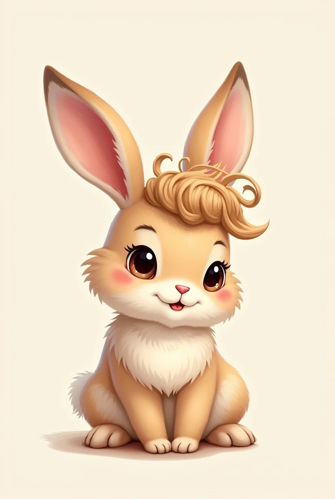 Bunny with hairstyle