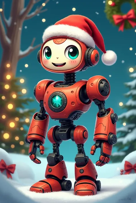 Animated Christmas robot cover 