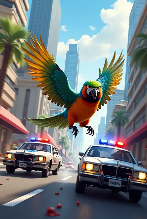 police Chase parrot 