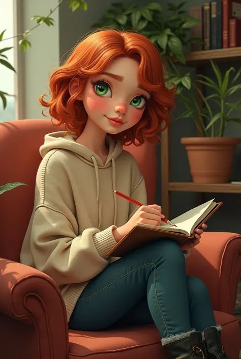 Ivy has short, wavy auburn hair and freckles across her cheeks. She often wears oversized sweaters and combat boots, giving off an effortlessly quirky vibe. Her emerald-green eyes light up with curiosity, and she has a habit of sketching the world around h...