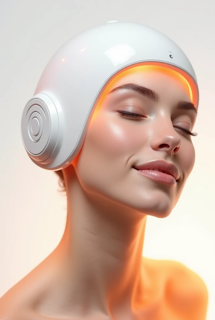 Design Poster social media very creative for face and neck lifting and massage device use white color and orange price 299