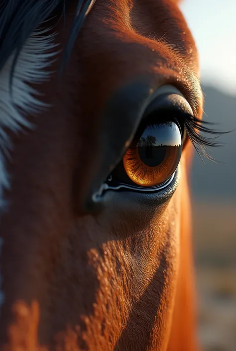 make a clear picture of the horses eyes