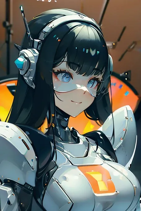 (masterpiece),(Highest quality),(Super detailed),(Best illustrations),(Best Shadow),(Absurd),(Detailed Background),(so beautiful), 16K, 8K, 4K,(Best Shadow),robotization,woman ,big bust,Robot Joint ,Metal skin,Black robot Suit,long hair,a black robot suit ...