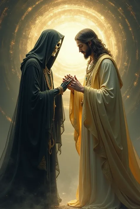 Saint Death talking to Jesus 