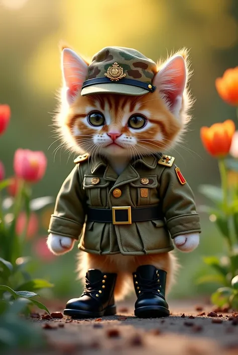 Kitten in a guard costume