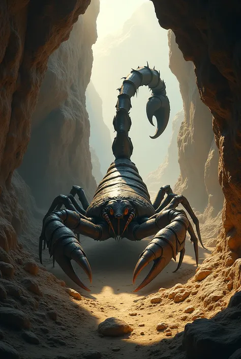 Scorpion coming out of the cave