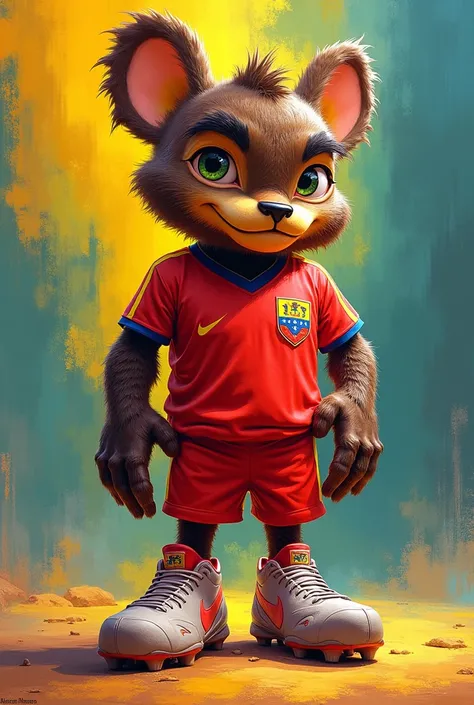 Tronco dressed as soccer Venezuela Vinotinto 