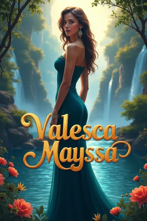 Create a YouTube cover image with the name Valesca Mayssa 
